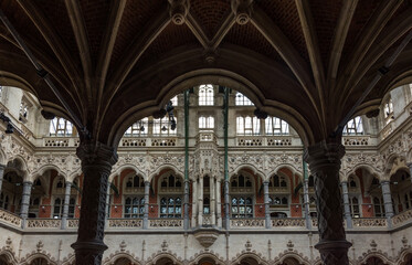 Obraz premium Detail of medieval trade mart in Antwerp Belgium