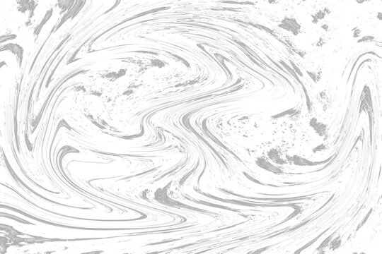 Black and white swirling marble texture isolated on transparent background