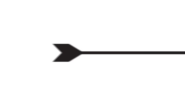 Animated black lines with arrow and hand pointers sliding on white