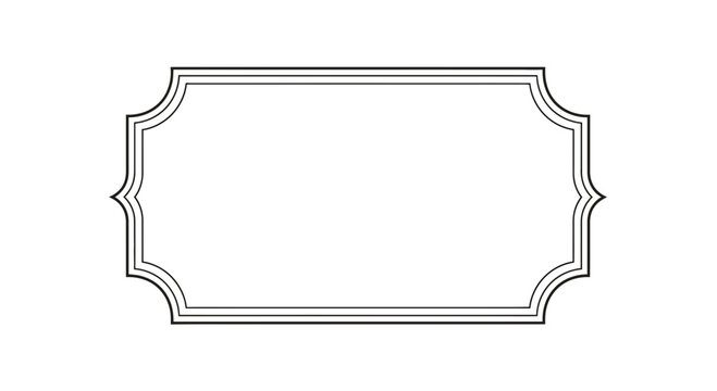 Vintage Label Design Template Border.