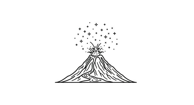 Volcano Eruption Mountain Landscape Geology.
