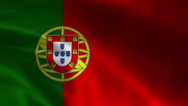 Portugal Flag Animation | Waving Portuguese National Flag in 4K UHD Motion Background