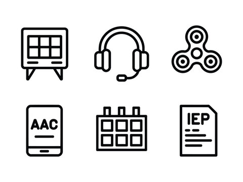 AAC icon set for special education and communication needs