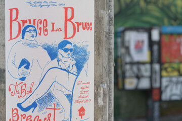 Naklejka premium street poster for Bruce La Bruce in Kensington Market, Toronto