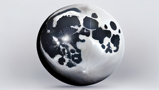 detailed full moon render against a white background