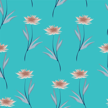 Digital allover multi floral illustration design