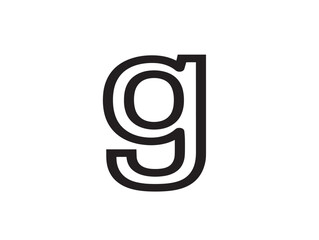 Fototapeta premium Minimalist black letter G line art vector icon isolated on white background