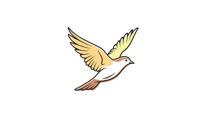 Obraz premium Bird Flying in the Air Freely.