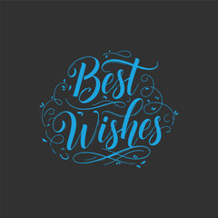 Elegant calligraphy 'best wishes' text design for cards and greetings © TREND P