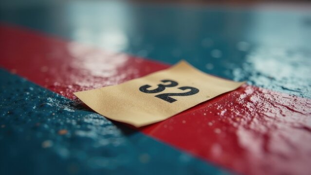 A simple piece of paper with the number twenty written on it