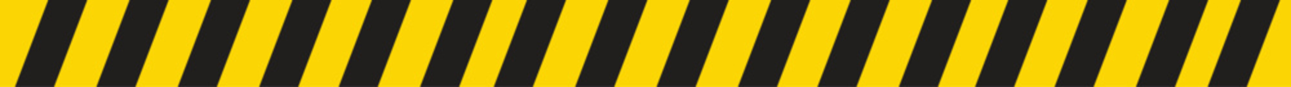 Yellow black diagonal warning stripe tape pattern. Industrial safety caution border. Hazard alert design element for construction and security graphics