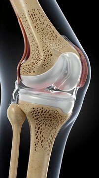 3D Medical Animation of Knee Joint Injury and Ligament Damage in Human Anatomy