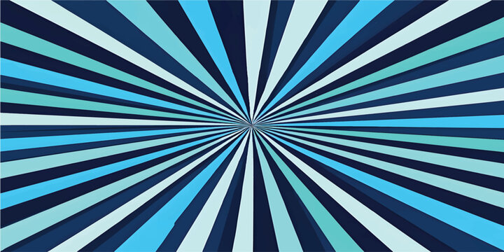 Sunburst Modern retro vintage sunrise blue sunbeam element spiral striped. Spiral starburst and striped pattern abstract geometric retro sunrays line wavy texture.