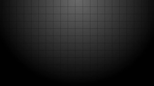 Minimalist dark grey square grid backdrop, sleek corporate technology black and white background video 