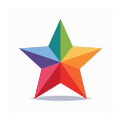 Obraz premium Colorful geometric star illustration