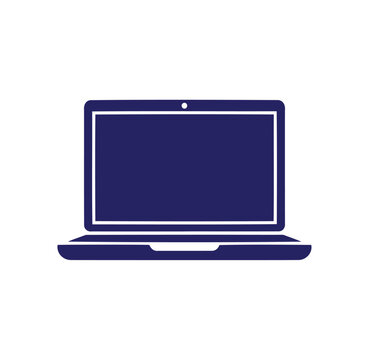Modern Laptop Icon Representing Technology and Digital Connectivity for Work