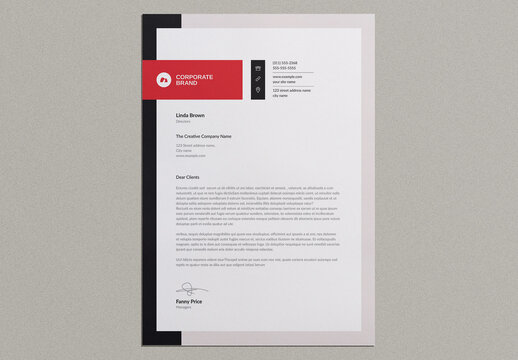 Minimal Letterhead Template