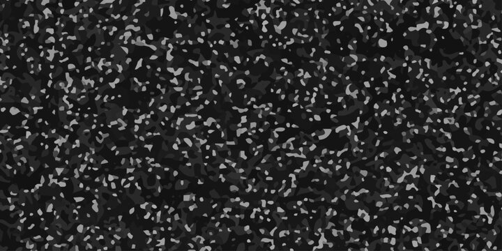 Black Marble Flooring Texture with White Flecks, Terazzo Flooring Pattern. black rubber floor surface featuring a dense pattern of white speckled grains.