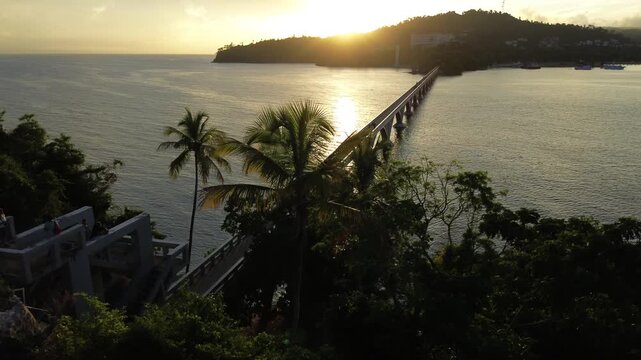 4k 30 fps droone shoot of brith of sunset in dominican republic 4