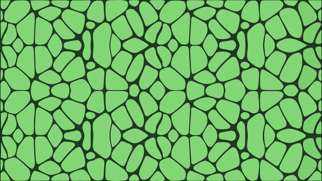 Irregular rounded shape pattern in shades of green a repeating vector design