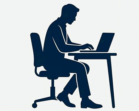 man working on laptop