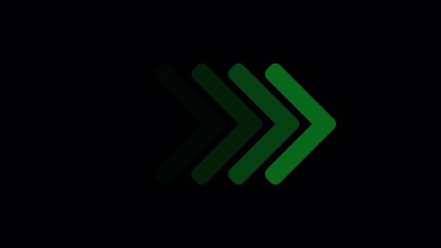  Arrow pointer icon animation on transparent background. 4k neon arrow video on a black background. Neon arrow sign. Set of neon arrows on white background with alpha channel in 4k. 
