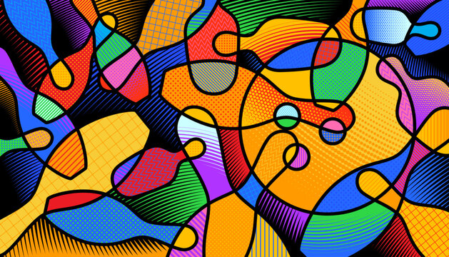 Abstract colored bowling background design. Sports concept