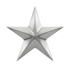Obraz premium Shiny Silver Five-Pointed Star