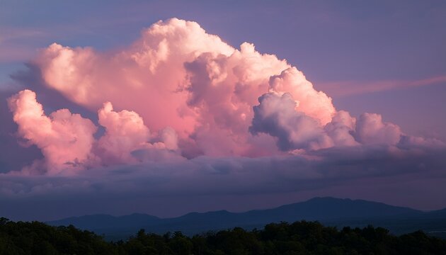 some clouds are over a pink sky