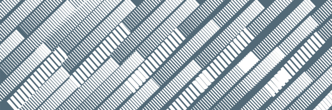 Abstract geometric background with diagonal stripes and rectangles in blue and white vector illustration