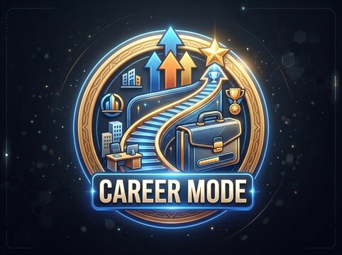 3d career mode icon, career design