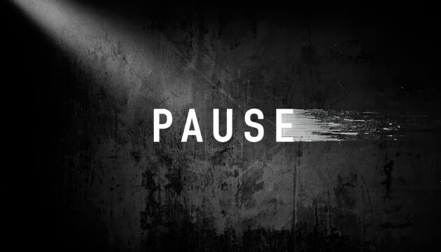 Stark, shadowy text on gritty, textured background
