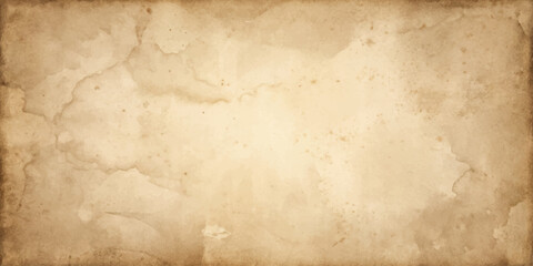 Obraz premium A blank antique parchment sheet features a textured grunge old paper background with a stained and worn vintage beige design