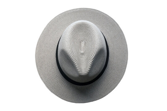 gray straw hat, png file