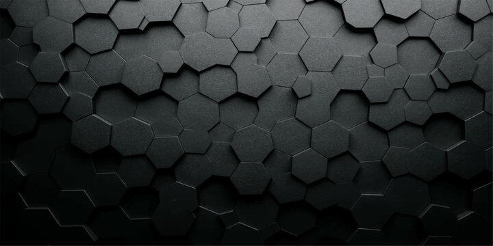 Seamless abstract geometric black and white cube pattern wallpaper featuring a 3d metal structure for a modern grey vector backdrop design