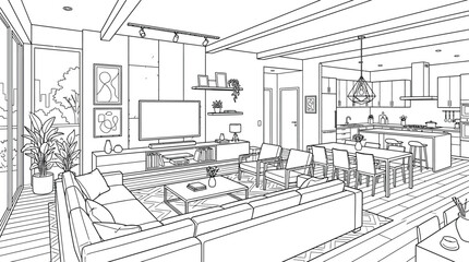 Fototapeta premium drawing of a house