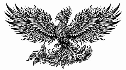 Fototapeta premium Majestic phoenix bird illustration