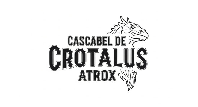 Crotalus atrox snake head illustration.