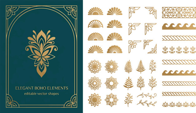 Vintage floral ornaments golden borders and frames collection with ornament decorative calligraphy invitation filigree collection background ornamental artistic victorian stationary