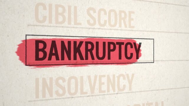 Bankruptcy Highlighted Scrolling Title Animation
