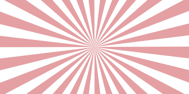 A vintage red and yellow sunburst vector illustration with a grunge texture pattern, featuring retro sunbeam rays blasting from the center to create a dynamic poster background wallpaper design