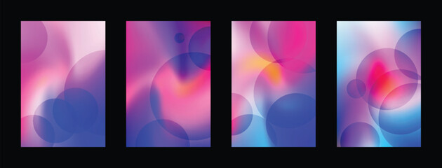 Adobe Illustrator ArtwoSeamless look digital backdrop with vibrant pink, purple, and blue mesh gradient and floating glowing spheresrk © shehroz khan