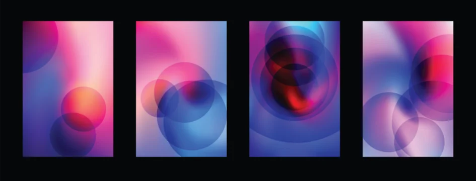 Adobe Illustrator ArtworkCreative desktop wallpaper template with trendy mesh gradients, soft focus spheres, and bright neon colors
