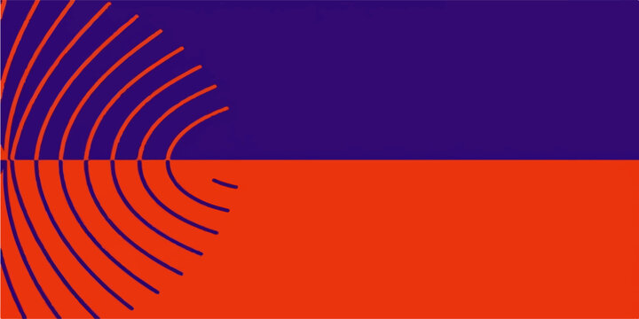 Abstract Minimalist Background with Purple and Orange Split Screen for Modern Design