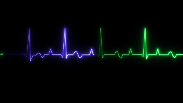 Glowing neon or outline championship single elimination tournament bracket or tree diagram isolated on neon .cyan color neon line 4k Animation video on Black Background