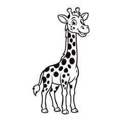 Obraz premium cartoon giraffe mascot logo design vector