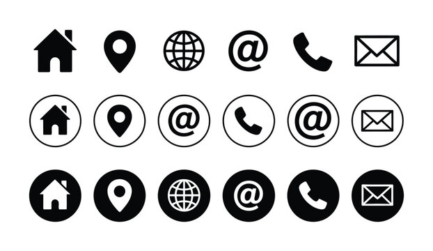 Web Icon Set and Website Icon Vector Collection for Computer and Mobile Devices, Modern Internet, Browser, Navigation and Digital Interface Symbols for UI Design