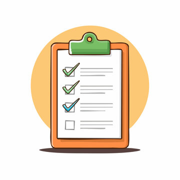 Clipboard with checklist and checkmarks