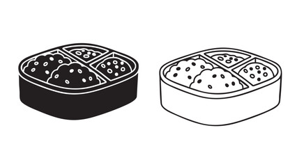 sushi rolls with seaweed nori, illustrated vector icon set © Shamsul
