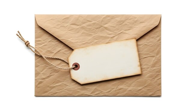 Elegant Kraft Paper Envelope with Twine Loop &ndash; Minimalist Natural Gift Wrapping